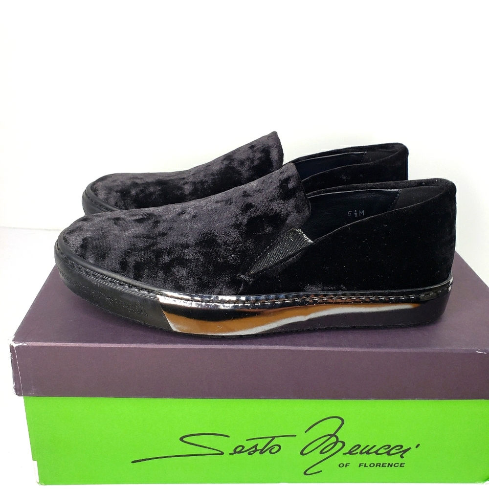 Sesto meucci black gimmy velvet Shoe